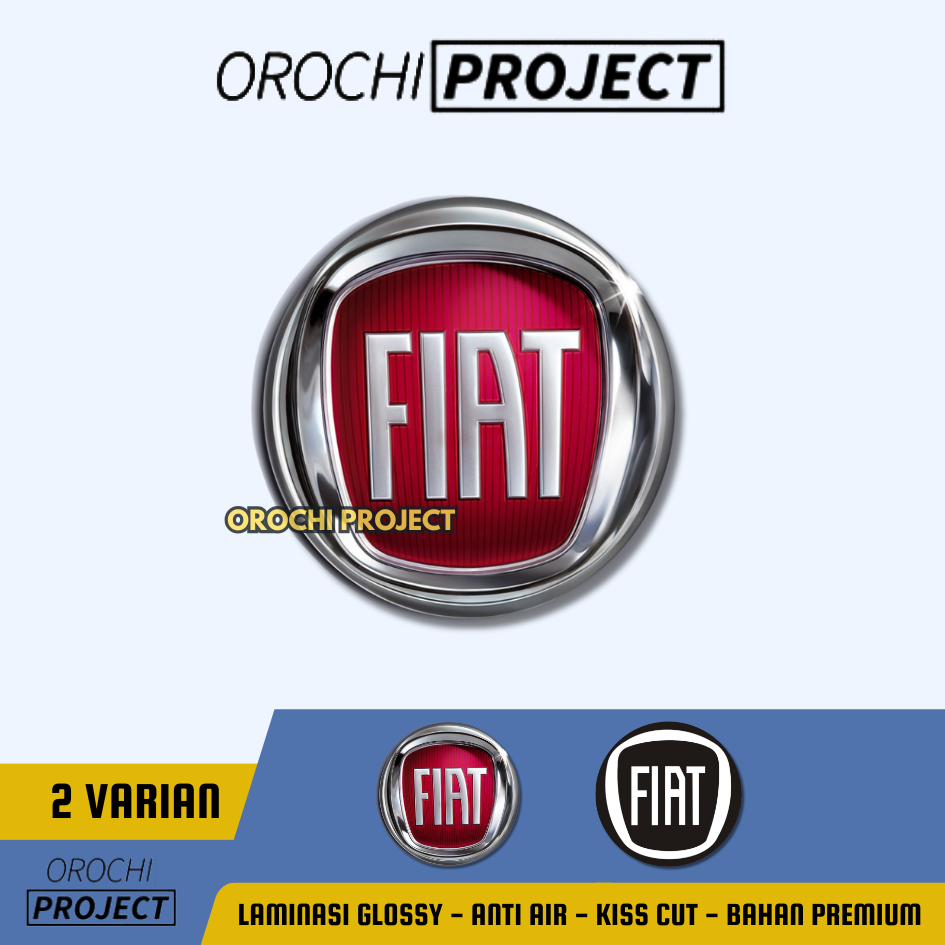 Sticker Stiker Brand Logo FIAT Vinyl Glossy Anti Air HP Laptop Tumbler Motor Helm