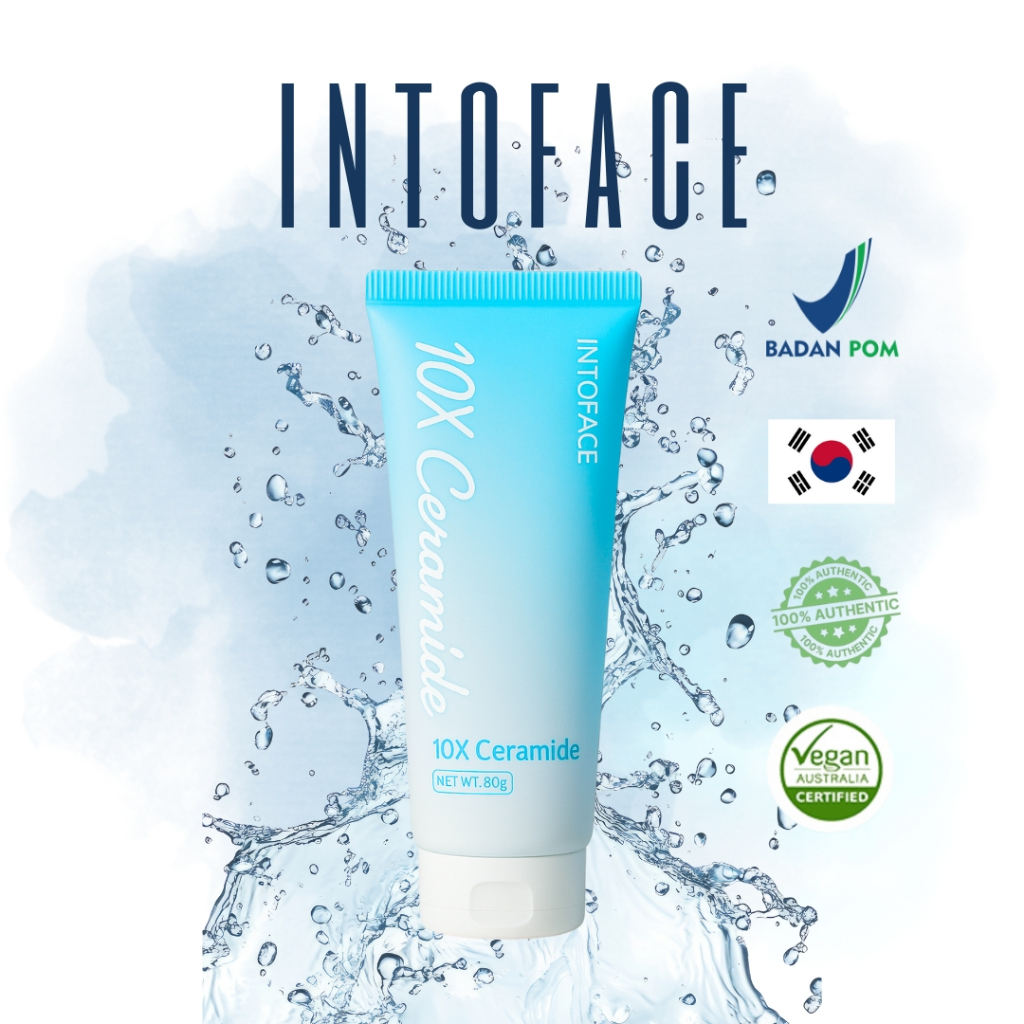 BPOM INTOFACE 10X Ceramide Barrier Up Facial Wash Low PH Face Wash Moisturize Facial Cleanser Sabun 