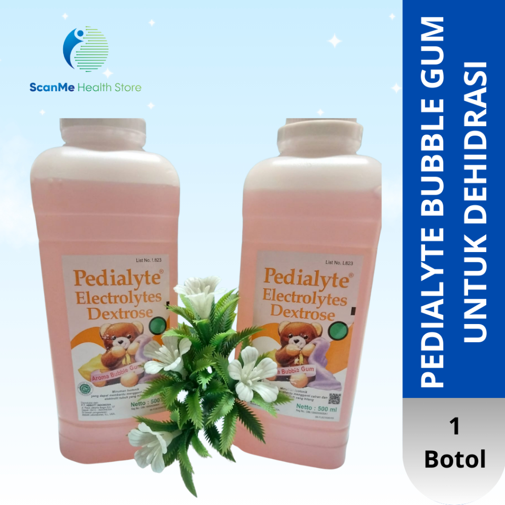 Pedialyte Bubble Gum 200 mL Larutan Rehidrasi Oral (Oralit) untuk Dehidrasi