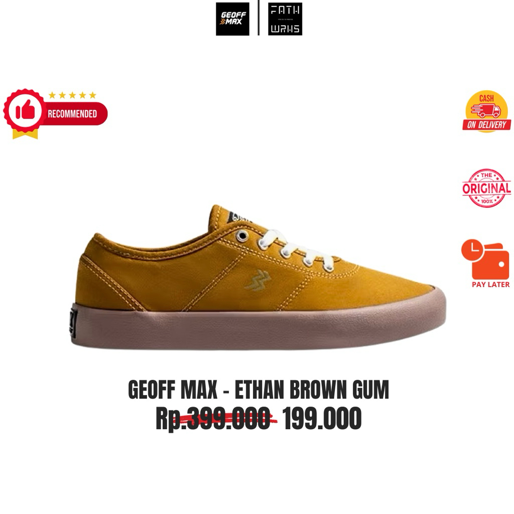 Sepatu Geoff Max Original - Ethan Brown Gum | Sepatu Pria | Sepatu Unisex
