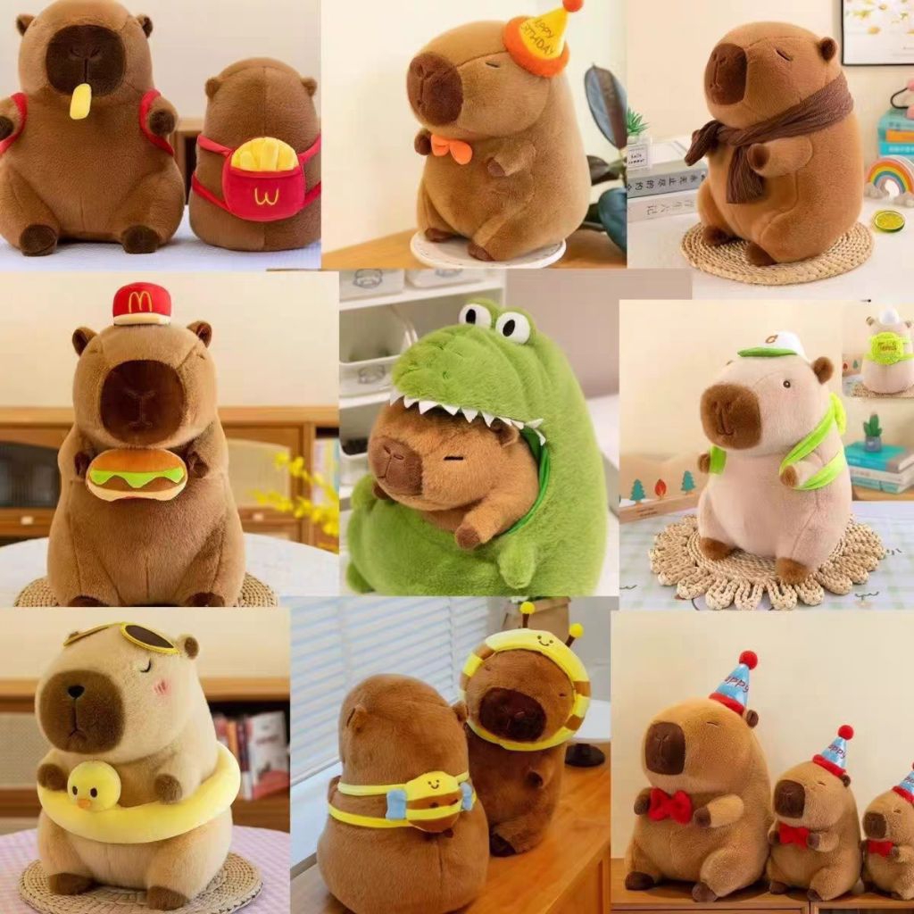 Boneka Capybara besar Boneka Capybara imut