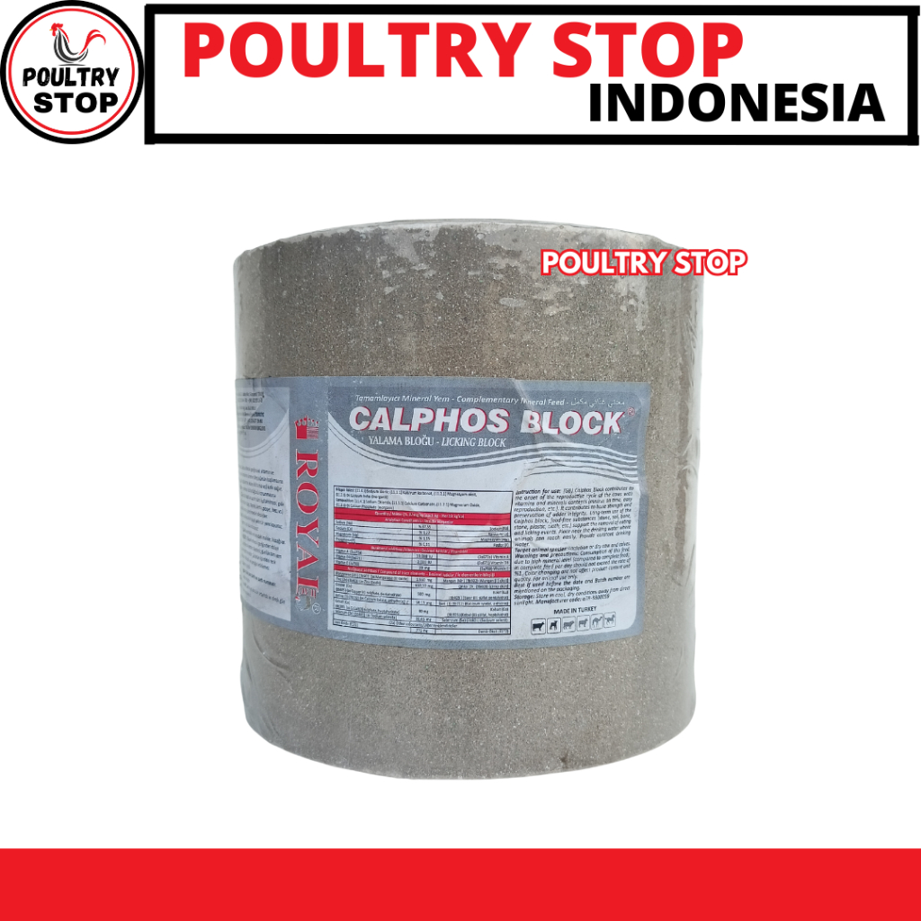 MINERAL BLOK CALPHOS 5 KG - Calphos Block - Mineral Blok Kambing Perah - Mineral Blok Sapi Perah