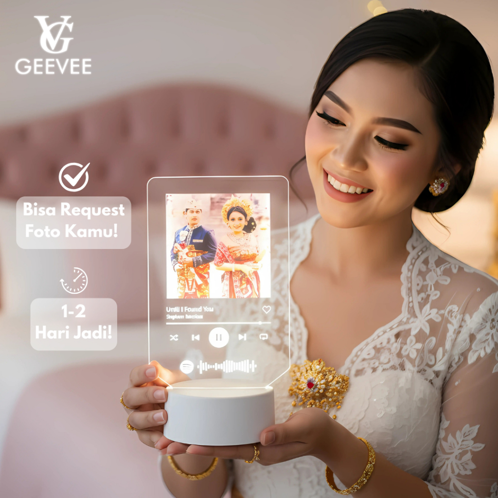 Lampu Akrilik Custom Spotify Zodiak Insta Free Desain Kado Ulang Tahun Pacar Wisuda Mewah