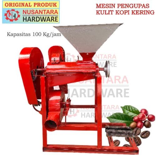 mesin pengupas kulit kopi kering, mesin pecah kopi kering, pemisah kulit kopi kering