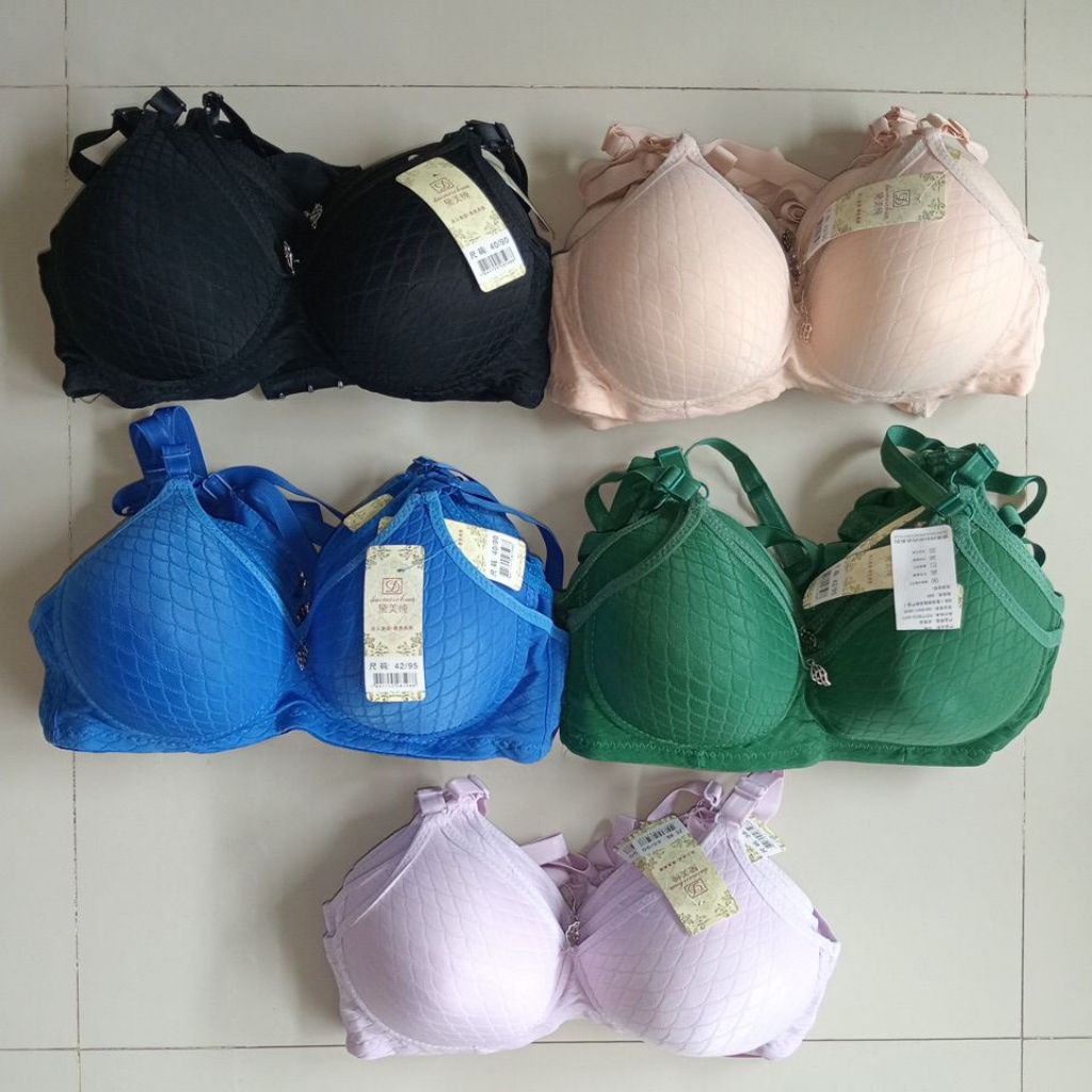 (GROSIR 6pcs)Bra DAIMEICHUN/Bra Motif sisik/Bra Kait 3/Bra Busa