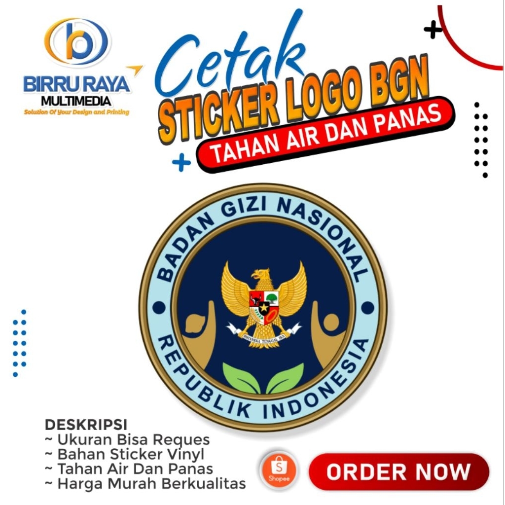 Sticker Logo BGN Tahan Air dan Panas