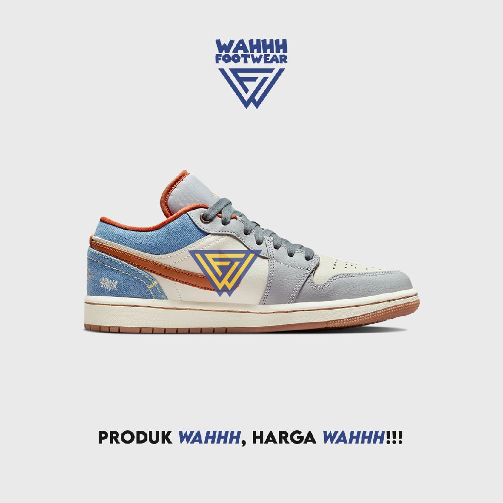 Ni/ke Air Jordan 1 Low Denim Phantom Original