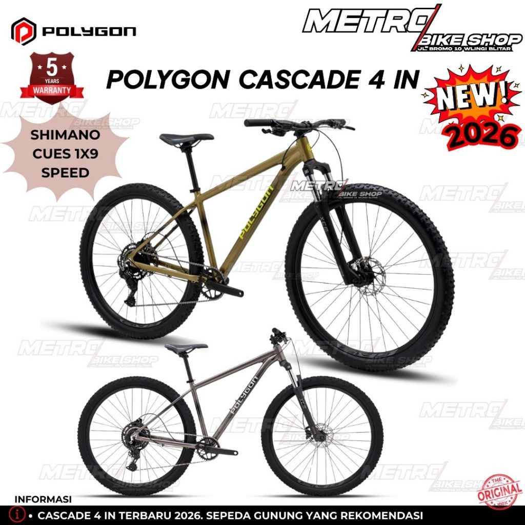 Polygon Cascade 4 IN Terbaru 2026 Sepeda gunung Polygon Cascade 4 sepeda MTB Polygon 27.5