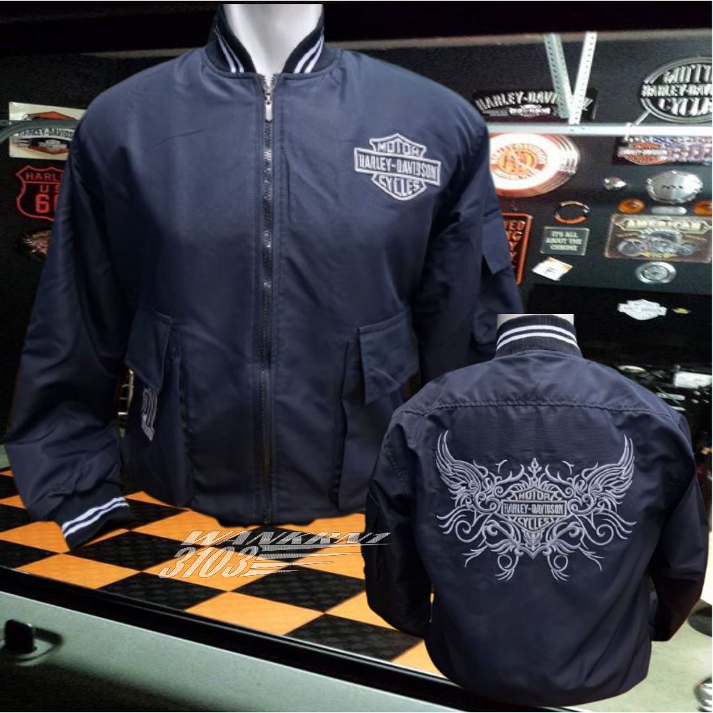 WanKrn-Jaket Harley Davidson HD Bordir Timbul Spont Art1064