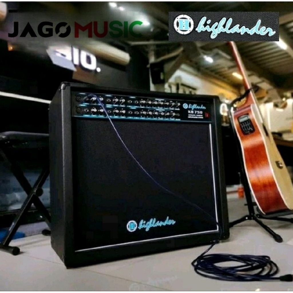 amplifier keyboard and Acoustic ampli Keyboard Drum Gitar 4 input HIGHLANDER KB 750 KB750
