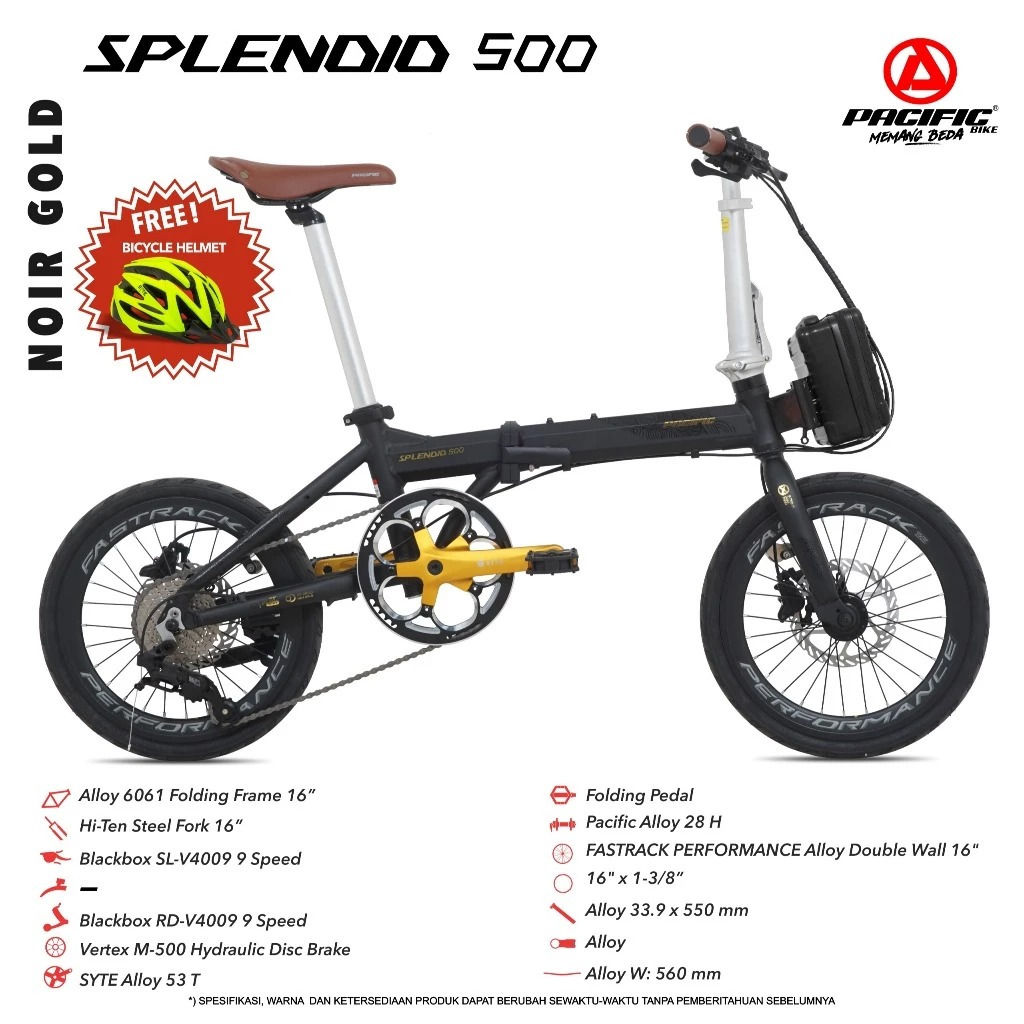 PACIFIC Splendid 500 Folding Bike Sepeda Lipat 16 inch