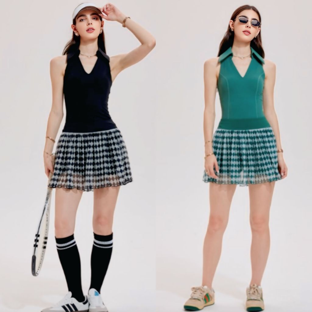 DIAMOND TENNIS SKORT HIGHWAIST TENNIS SKORT SIDE POCKETS