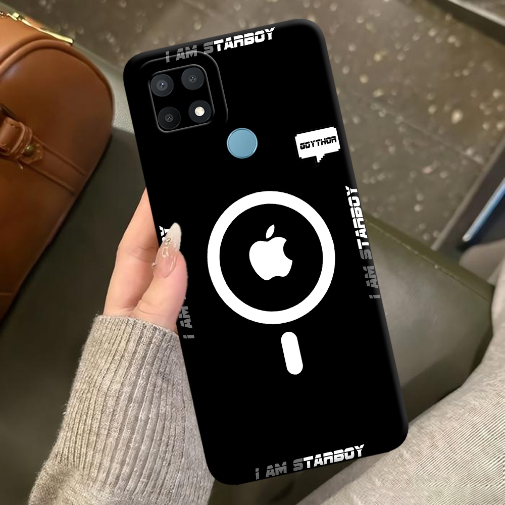 Premium Case Mewah OPPO A15 / A15S Full Cover Casing Ponsel - Desain MAGSAFE RING IPHONE Cool - Soft