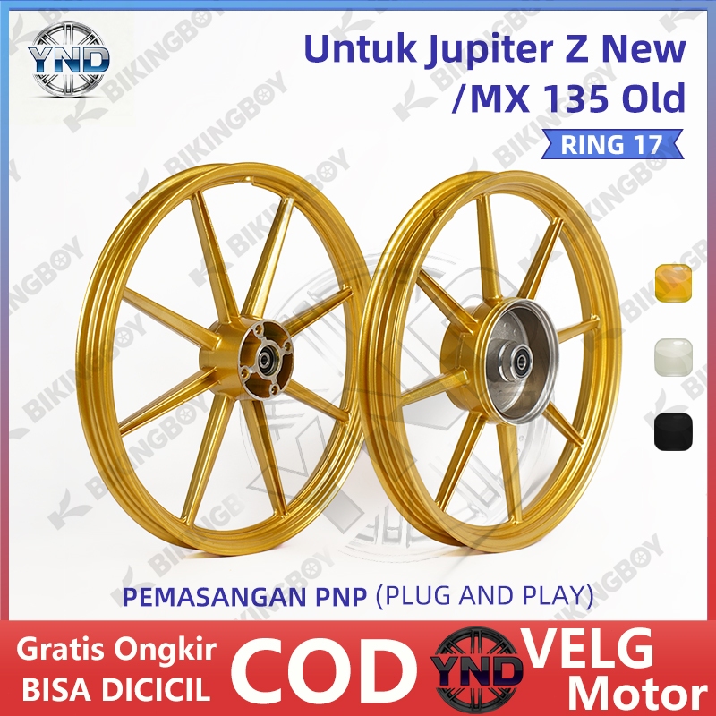 Velg Racing BIKINGBOY 8 Palang Set Komplit Ring | Velg Depan Belakang Jupiter MX 135 / Jupiter Z / V