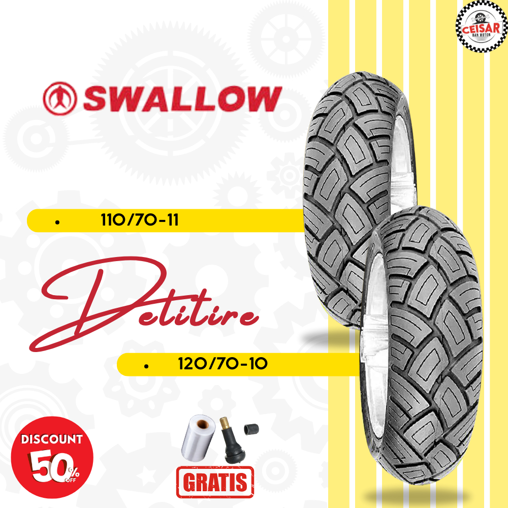 Paket Ban VESPA LX SWALLOW DELI TIRE 110/70 Ring 11 - 120/70 Ring 10