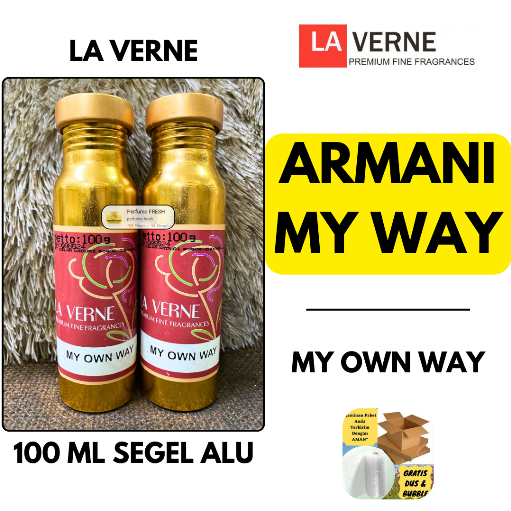 Bibit Parfum MY WAY ( 100 ML SEGEL Alumunium ) LA VERNE