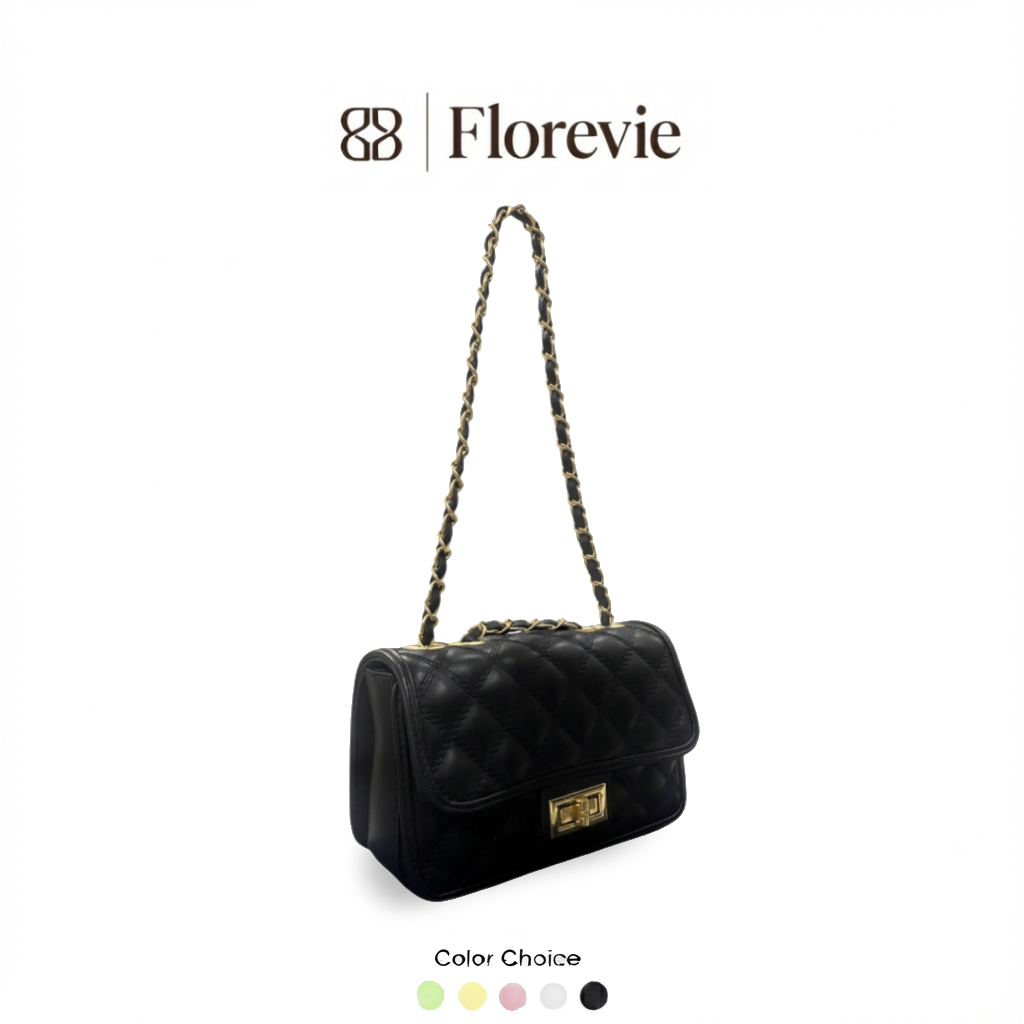 Florevie Gwen Bag – Tas Rantai Shoulder Bag Selempang Sling Bag Chanel 2.55