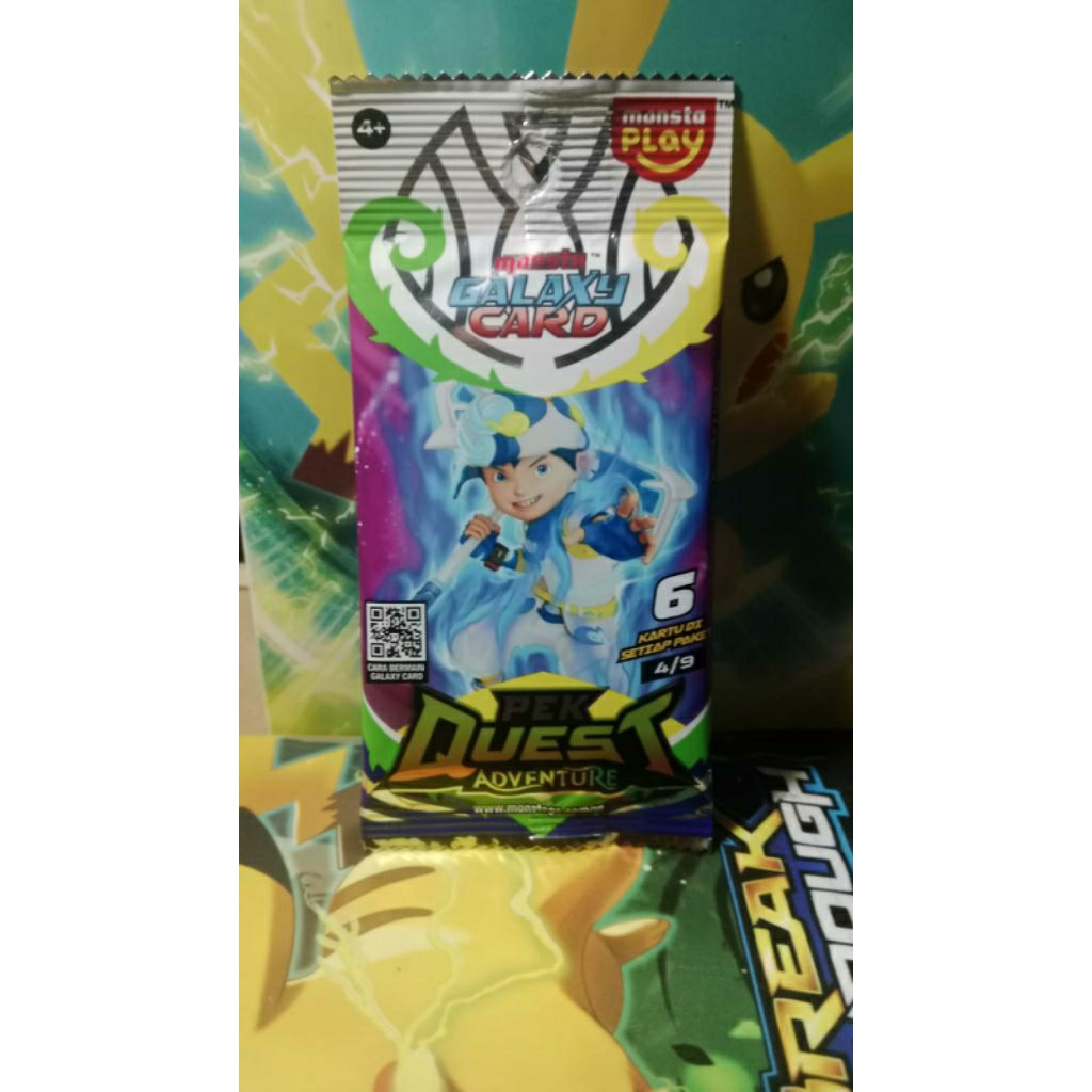 Kartu Boboiboy - Monsta Galaxy Card Pek Quest Adventure 4/9 Boboiboy Beliung S