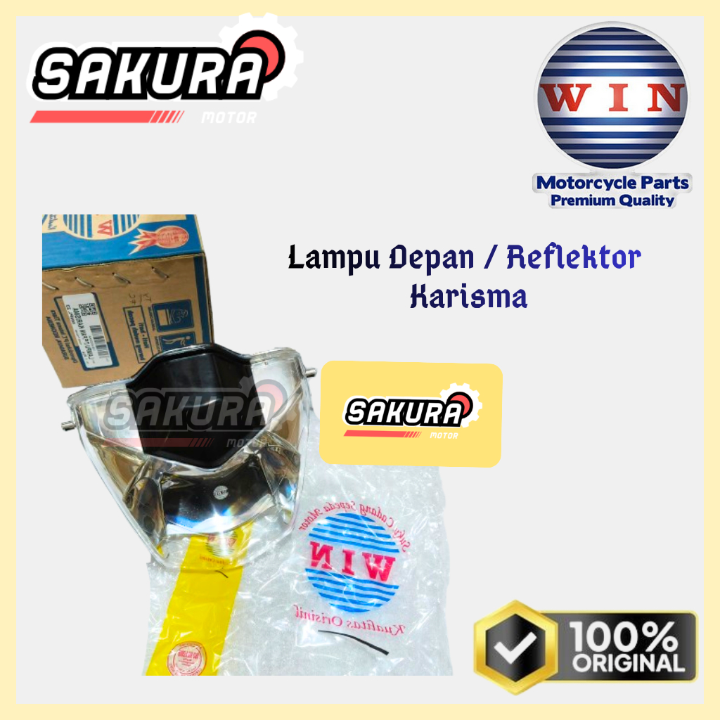 Lampu Depan / Reflektor Karisma Original WIN