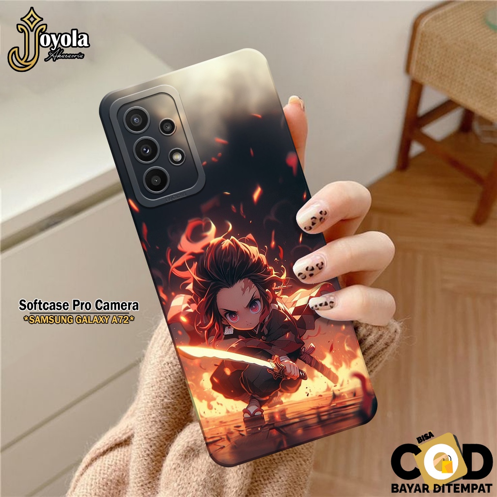 JOYOLA Case Samsung Galaxy A72 - Fashion Case Anime - Softcase Samsung Galaxy A72 - Pro Camera - Cas