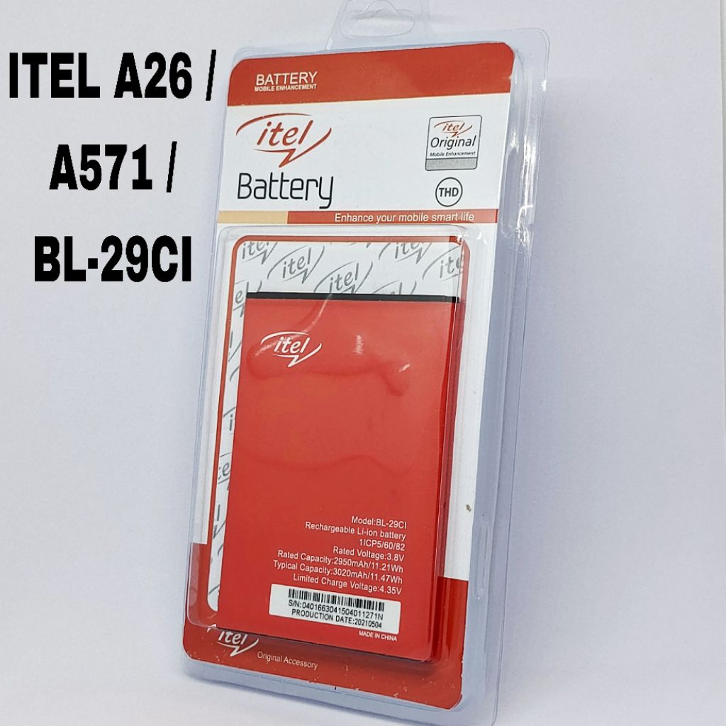 BATERAI/BATRAI/BATRE/BATTERY ITEL A26 / A571 / BL-29CI