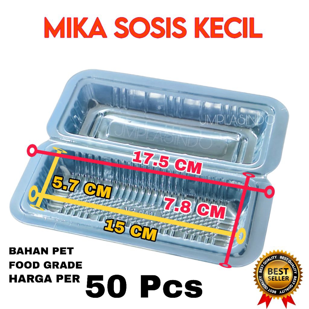MURAH MIKA SOSIS KECIL MIKA PIA KUE SUSHI JAJANAN ROTI 50PCS  BAHAN PET