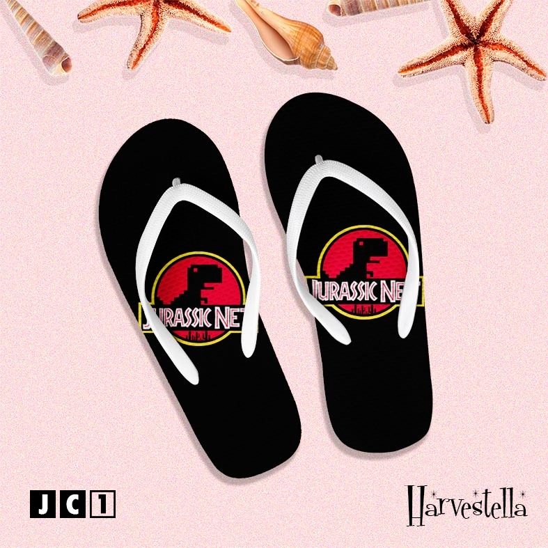 [SANDAL JEPIT] Sandal Jepit Jurassic (JC), Sendal Jepit Cowo Pria Wanita Perempuan Dewasa Anak Balit