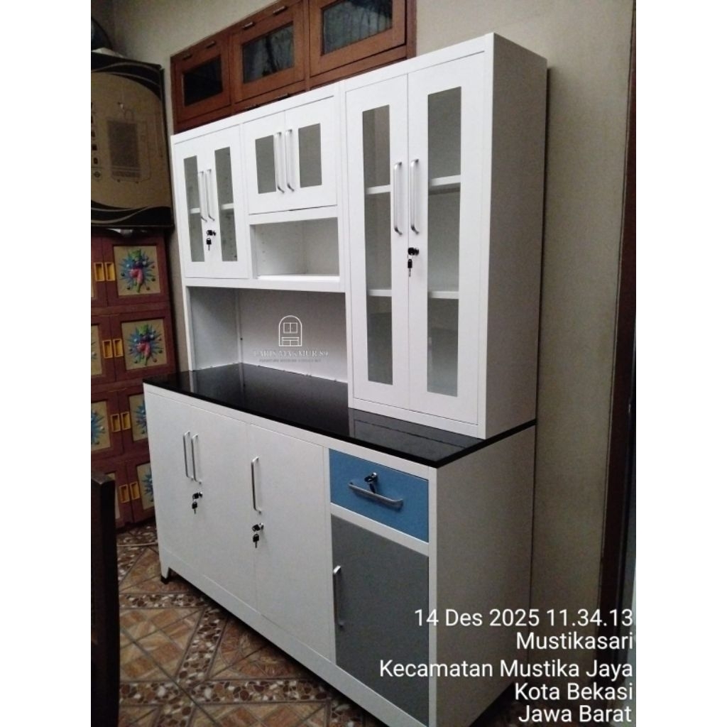 kitchen besi dapur / lemari dapur besi / rak dapur besi minimalis / kitchen set dapur besi /meja dap