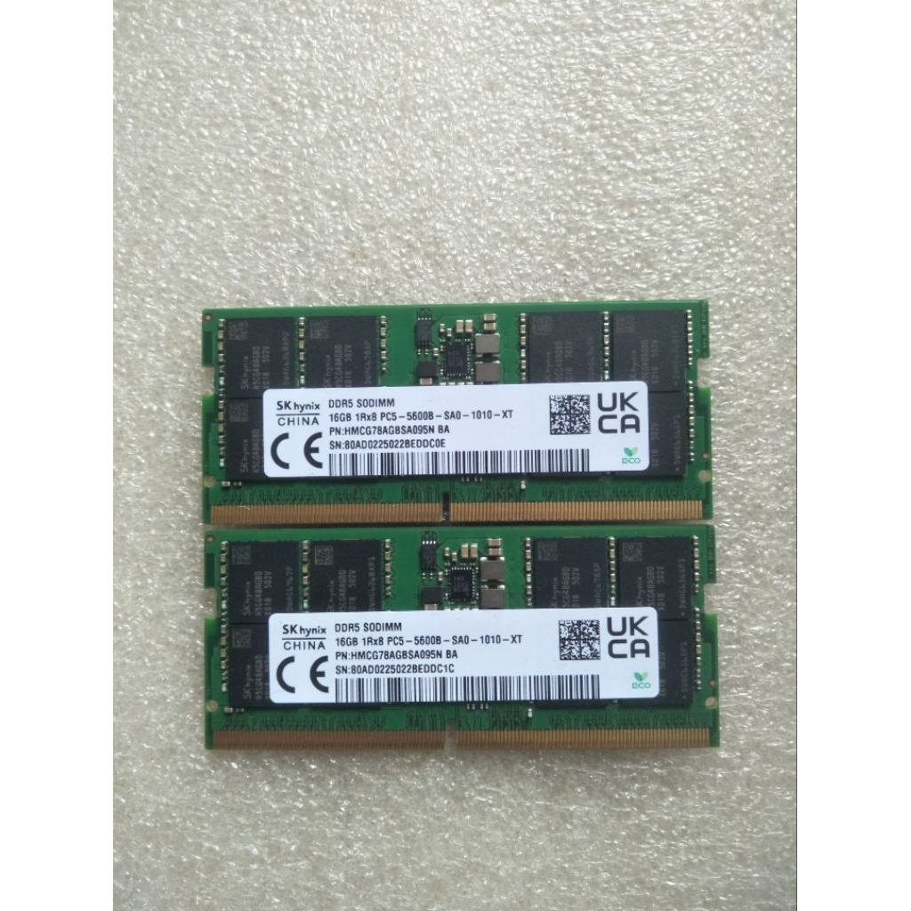 Memory ram sodim laptop 16gb 5600mhz DDR5 skhynix Original