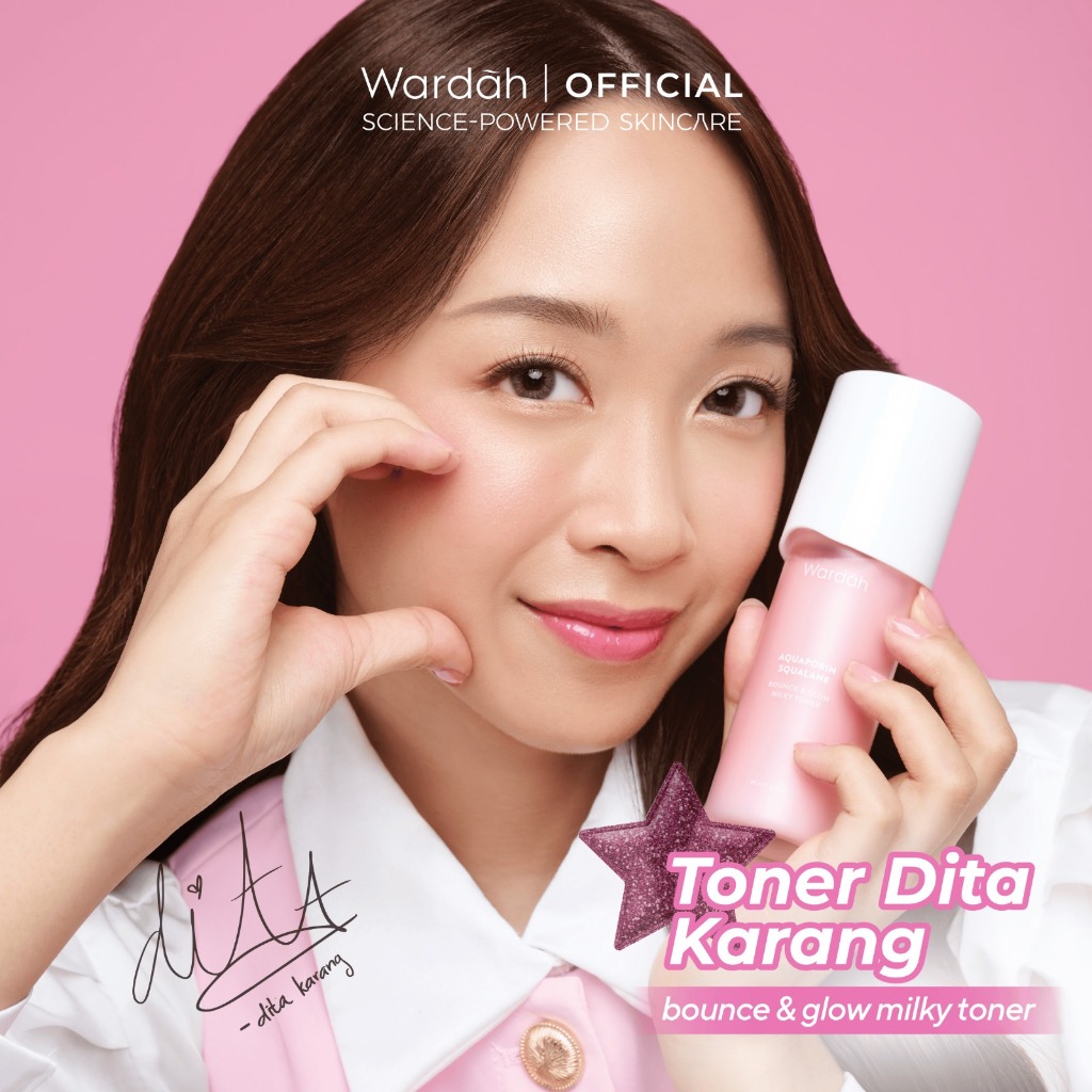 WARDAH Aquaporin Squalane Bounce & Glow Milky Toner 95 ml - Toner Meningkatkan Hidrasi dan Memperbai