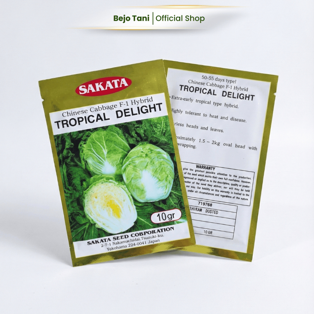 Benih Sawi Putih Tropical Delight 10gr - Hasil Optimal, Tanpa Bulu dari Sakata