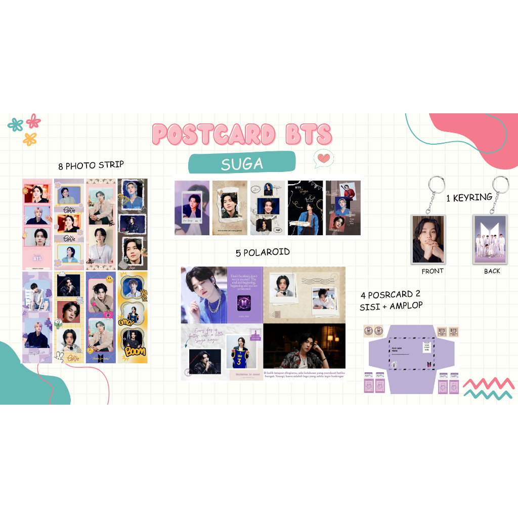 Mini Fankit Suga BTS Unofficial/Fanmade GIFT BOX KPOP / HAMPERS KPOP / FANKIT BOX ARMY