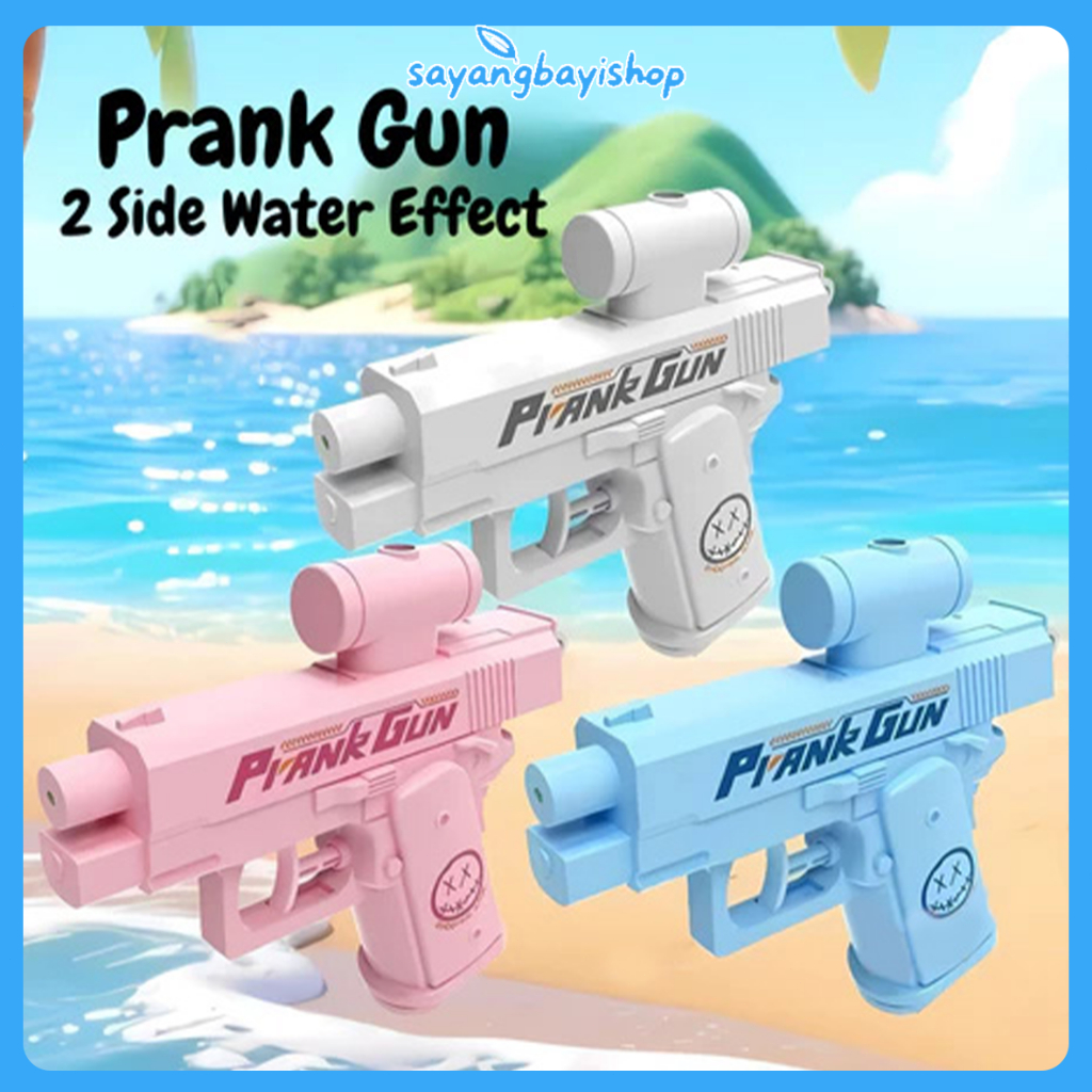 Mainan Pistol Air Prank Dua Arah Kreatif Plastik Tembak Tembakan Water Gun Jahil Teman