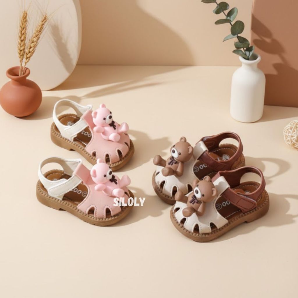 SILOLY ALOHA BEAR  Sandal Balita Anak Laki Perempuan Lucu