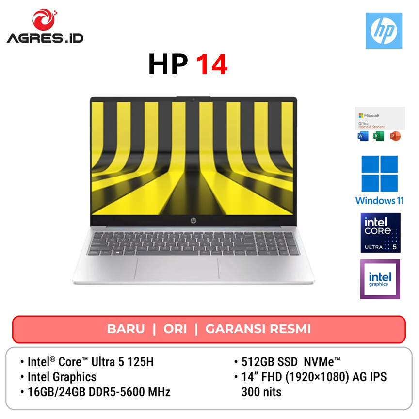 HP 14 ULTRA 5 125H - RAM 16GB 512GB W11+OHS 14.0FHD IPS BLIT - EP1187TU