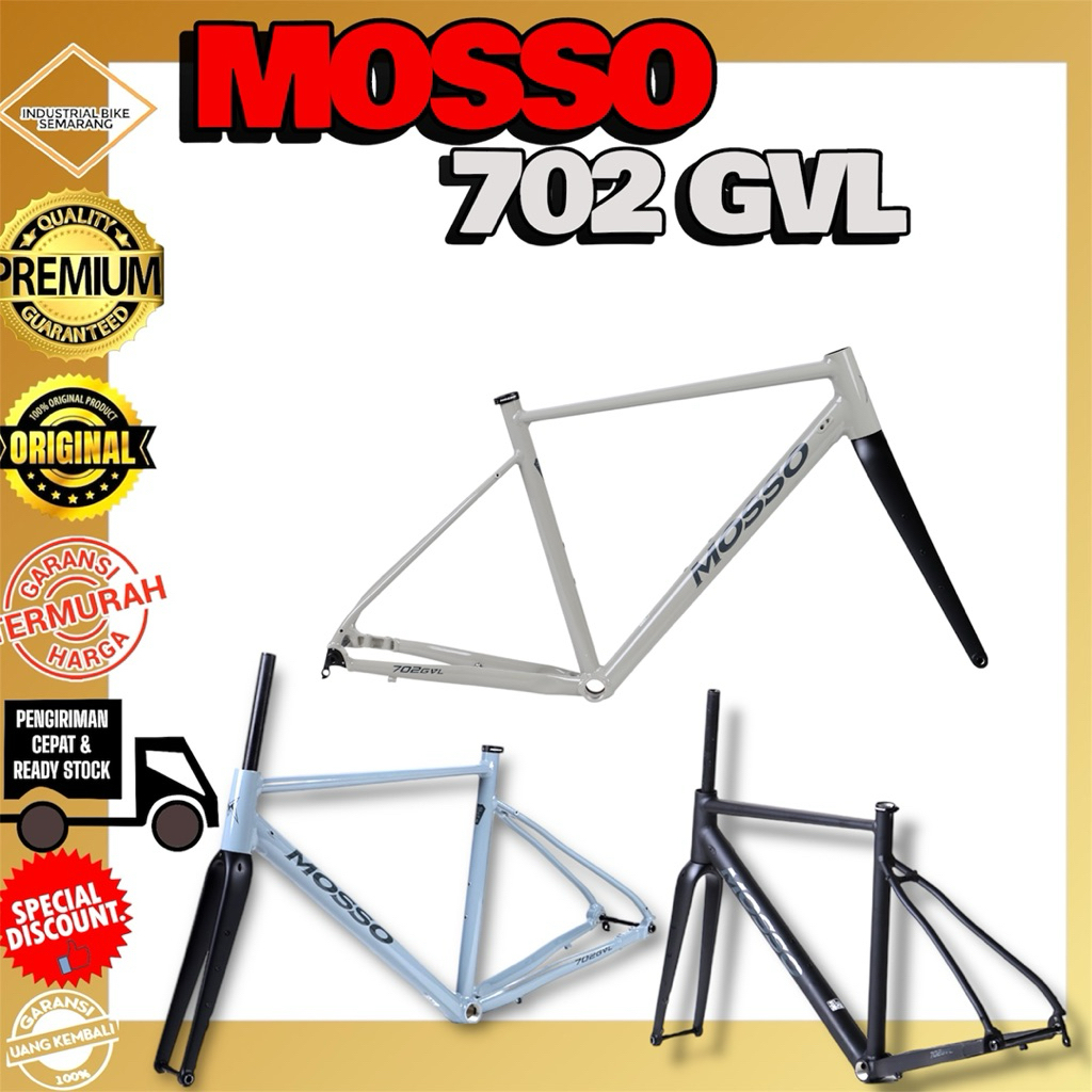 ( FRAME MOSSO 702 GVL ) Rangka Frame Sepeda Roadbike Gravel Moso Road Bike Balap