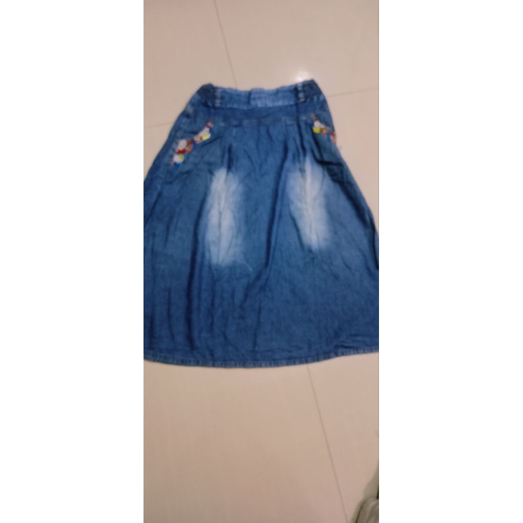 rok panjang jeans preloved murah