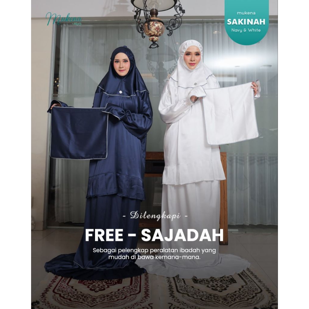MUKENA SAKINAH BY MUKENA ALYA, MUKENA SATIN PREMIUM, MUKENA SATIN MEWAH, MUKENA SATIN EXCLUSIVE