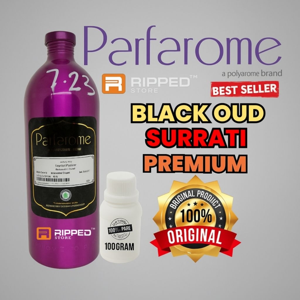 100ML BIBIT PARFUM MURNI BLACK OUD SURRATI PREMIUM BY ORIGINAL PARFAROME