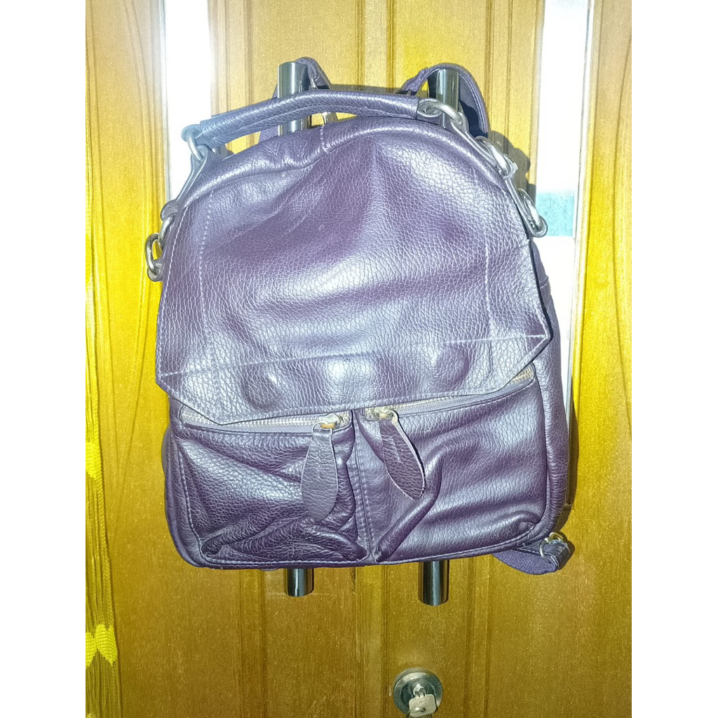 Tas Ransel Backpack Wanita Kulit Asli Preloved