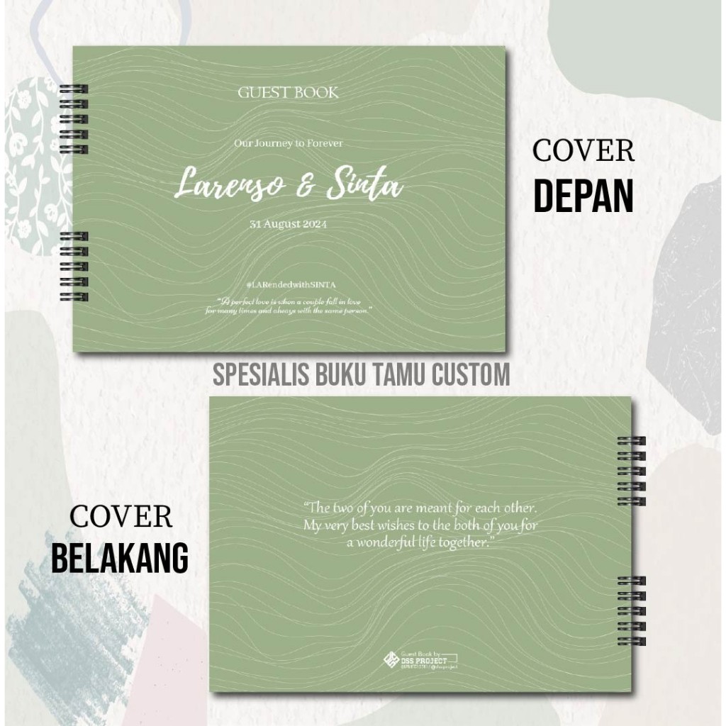 Wedding Guest Book Custom/ Buku Tamu Unik/ Buku Tamu Custom/ Buku Tamu Pernikahan
