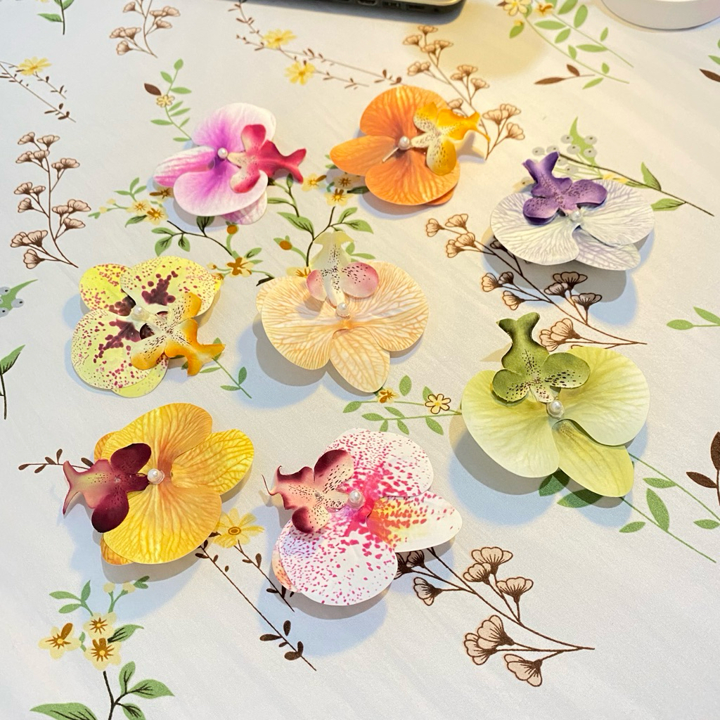 Jepit Rambut bunga Anggrek / Hair Clip Bunga anggrek/ Jepit Rambut Aestethic/ Jepit Rambut Cantik