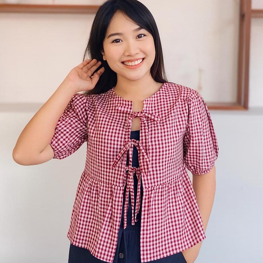 Gigi Crop Top | Atasan Wanita Big Size Atasan Wanita Terbaru bahan katun | Atasan Sabrina bahan Katu