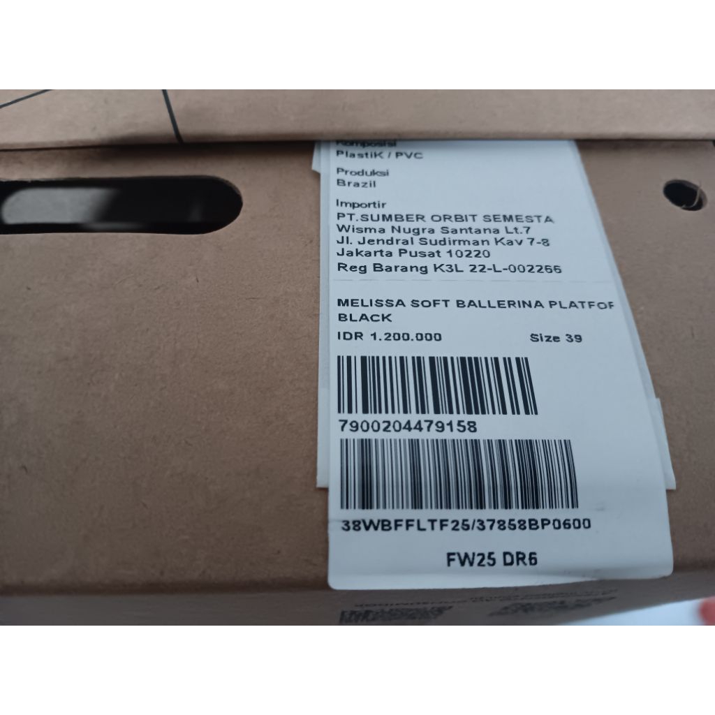 sepatu wanita wedges platform Melissa Soft Ballerina Platform Black (Authentic Original Preloved)