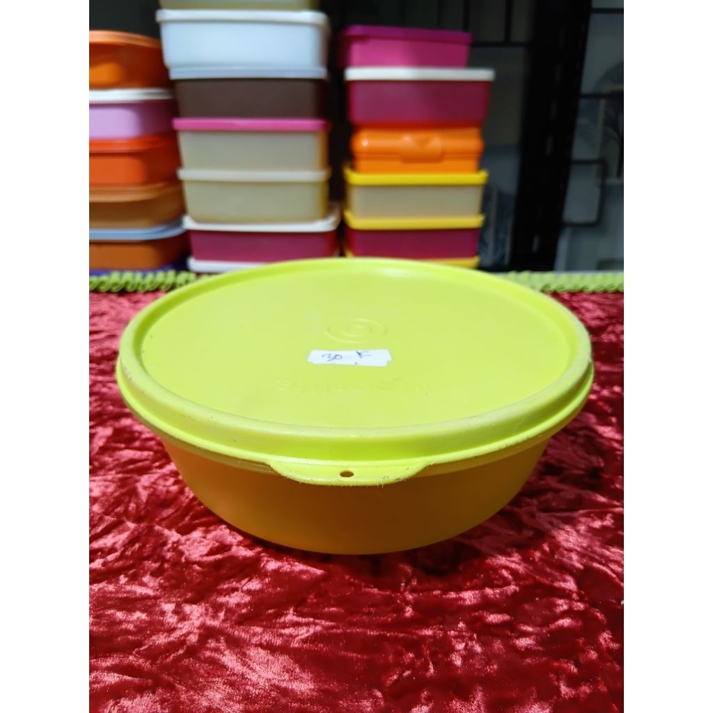 second Mangkuk moorlife Tupin SS Modular Medium Bowl berwarna kuning dan oranye ukuran : 1,5 liter