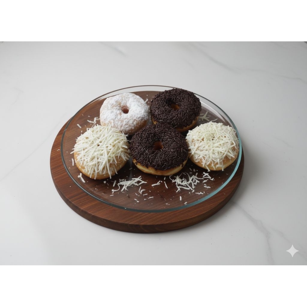 DONAT 1 BOX ISI 6 BESAR / 12 KECIL KEMASAN DUS 27×18×5 (pemesanan MINIM H-3)