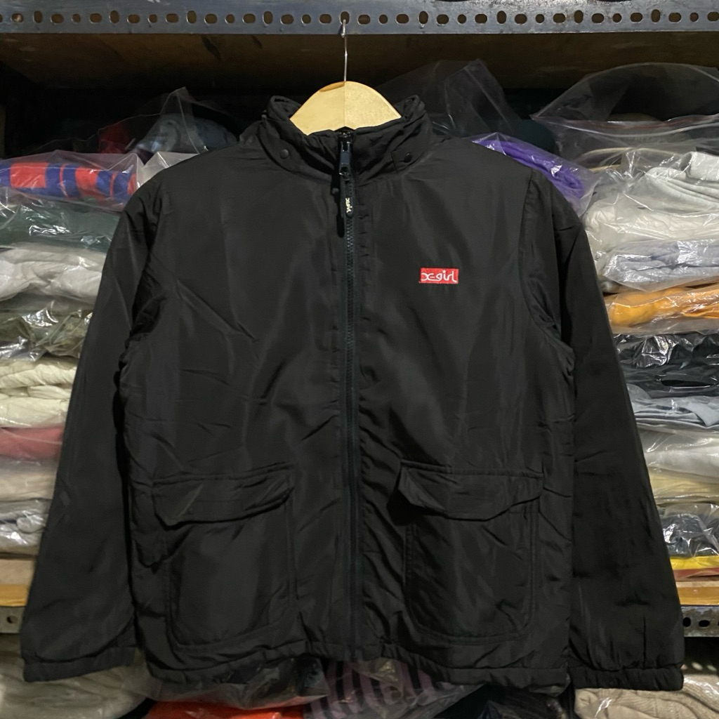 (Kids/Youth) X Girl Puffy Jacket Hitam Size 140 55x49