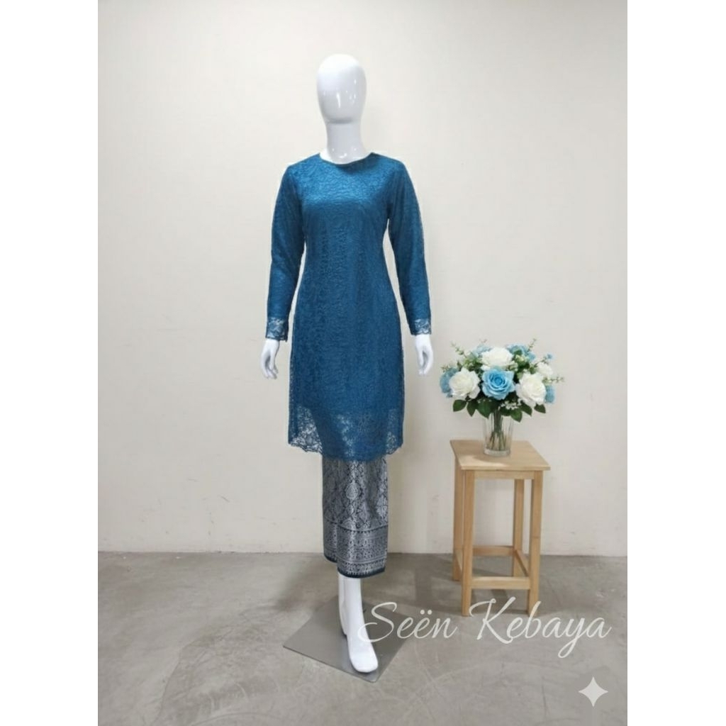 Kebaya Tunik Brukat dan Songket lilit Palembang//Setelan Kebaya brukat modern//Baju kebaya brukat so