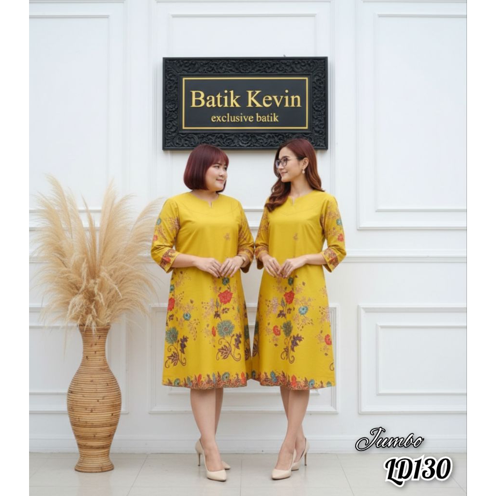 Batik Dolby Dolbi Dobby Tenun Sutra Tulis Katun ATBM Baron ATASAN BATIK WANITA - Dress Wanita Modern