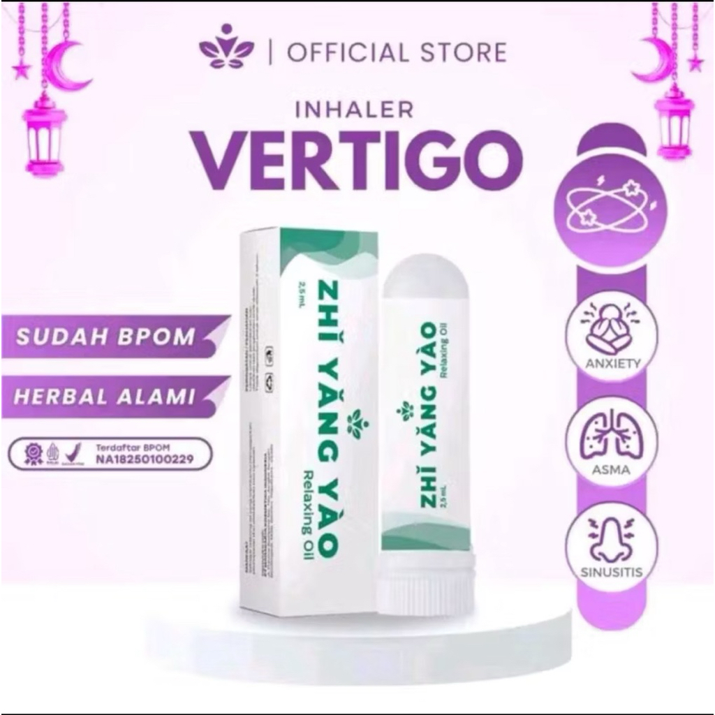 ZHI YANG YAO -  Zhi yang Yao Vertigo Asli Inhaler Aromaterapi Obat Pernafasan Vertigo Flu Radang Ver